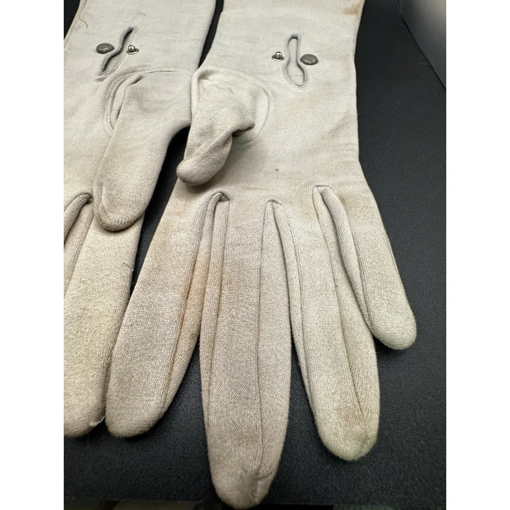 Vintage Van Raatle Suede Gloves - White Size 8 Made‎ In Saxony